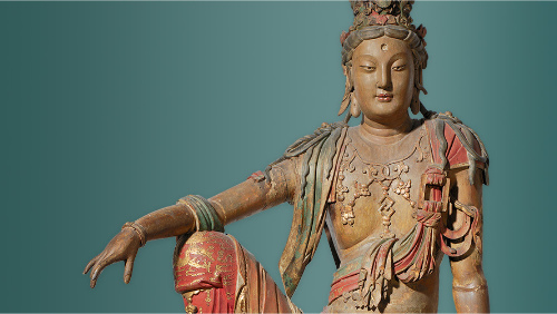 Photo of Bodhisattva at ease statue