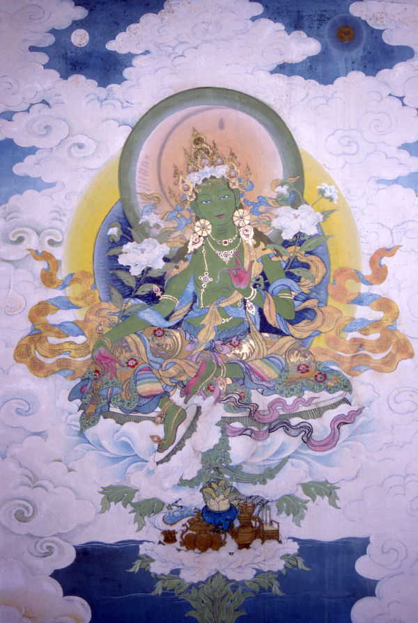 Green Tara painting by Devaraja